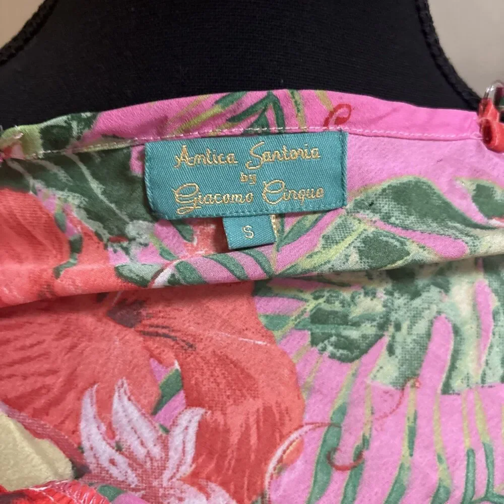 Women’s Amtica Santoria Giacomo Cinque Resort Tank Top Size Small Pink